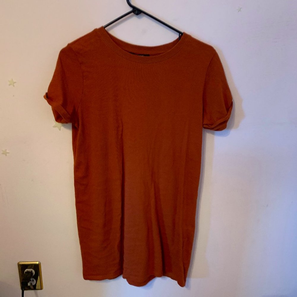 Burnt Orange T-Shirt Dress